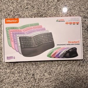 Meetion Ergonomic Wireless Keyboard and Mouse Combo